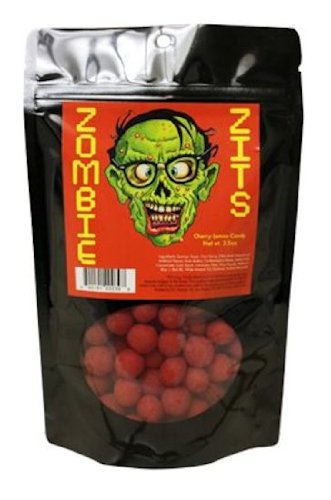 Zombie Zits Snack Food Cherry Lemon Hard Candy Net Wt. 3.5oz
