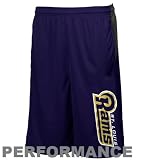 Reebok St. Louis Rams Youth Navy Blue Colorblock Performance Shorts (Medium)