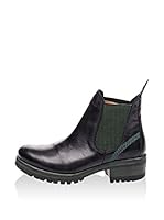 Bueno Botines Chelsea (Negro / Verde)