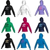 Adidas Damen Kapuzenpullover Trefoil, black/running white, 40