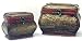 Set of 2, Wood Brass Treasure Chests