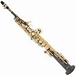 Cecilio Black Nickel Plated Soprano Saxophone w/ Gold Plated Keys w/ Case and Accessories
