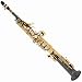 Cecilio Black Nickel Plated Soprano Saxophone w/ Gold Plated Keys w/ Case and Accessories