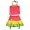 Mishmish - Infant Girls Halter Skort Set, Fuschia, Yellow, Green (Size 12Months)