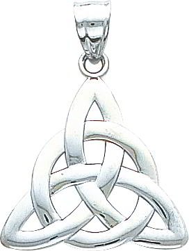 14K White Gold Trinity Charm