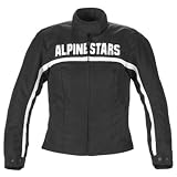 Alpinestars Womens Stella T-Barcelona Textile Motorcycle Jacket Black/White Small
