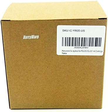 HarryWare  Ink Cartridges  Compatible with Canon PGI 250BK CLI-251BK/C/M/Y with chipset Pack of 5