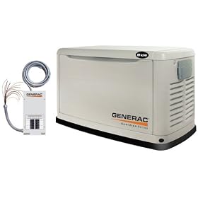 Generac Guardian Series 5501 8,000 Watt Air-Cooled Propane Natural Gas Powered Home Automatic... by Generac