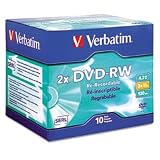 Verbatim 94918 4.7 GB 2x ReWritable Disc DVD-RW, 10-Disc Jewel Case