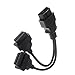 VIMVIP 16 pin OBD2 OBDII Splitter Extension Cable Male to Dual Female Y Cable (OBD Splitter Cable)