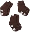 Tic Tac Toe Unisex-baby Newborn Straight Up Ankle Non Slip 3 Pair Pack