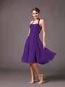 Elegantes Neckholder Chiffonkleid, Cocktailkleid, Kleid, Farbe lila