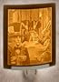 Alice in Wonderland Tea Party with Mad Hatter - Curved Porcelain Lithophane Night Light Art By Delamare