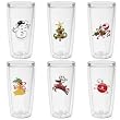 Whimsical Christmas 16 oz Insulated Beverage Tumbler Set, Clear (6 designs)