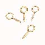 200個入り スクリューフックアイ　金属素材 ゴールデン 04#