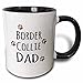 3dRose Border Collie Dog Dad Mug, 11 oz, Black