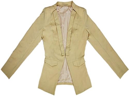 Fundu Women's Fitted Silm Boyfriend Two Pocket Jacket Beige US 4