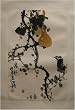 Chinese Brush Painting - Magpie with Calabash hand painted watercolor on rice paper