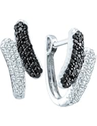 14KT White Gold 0.50 CTW Round Diamond Ladies Fashion Earrings