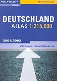 Produkt-Bild: Polyglott Deutschland Atlas 2001/2002 1 : 215 000. Mit Europa- Fernstra&szlig;enkarte und Info- Kartenrand
