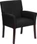 Black Leather Executive Side Chair / Reception Chair [BT-353-BK-LEA-GG]
