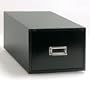 Buddy Products 1 Drawer Card File, Steel, 6 x 9 Inches, Black (1369-4)