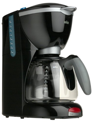 Braun KF510-BK AromaDeluxe 10-Cup Coffeemaker, Black