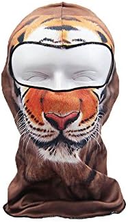 Unisex Thin 3D Tiger Outdoor Neck Hood Full Face Mask Breathable Anti UV Fast Dry