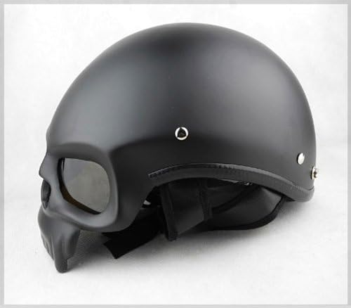 Skeleton Skull Style Motorcycle Helmet Half Helmet (Black)