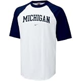 Nike Michigan Wolverines White Classic Raglan T-shirt
