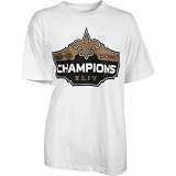 Men's New Orleans Saints Super Bowl XLIV Patch Tee by Reebok (White-Gold)(Size=LARGE)