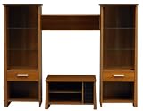 Home Entertainment Center in a Box in Inspire Cherry Finish By Ameriwood Furniture