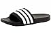 adidas Men's Adilette Comfort Slides Sandals, Black/White, 11