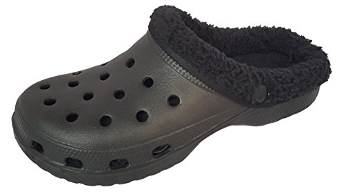 Womens Faux Fur Lined Indoor/Outdoor Garden Slide Clogs