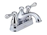 Delta Faucet 2578-278 Leland Double-Handle Centerset Lavatory Faucet with Metal Pop-Up, Chrome