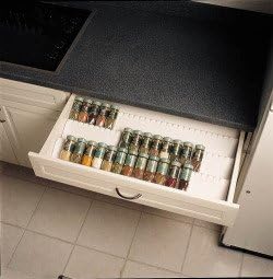 41"Wide 21" Deep Spice Drawer Insert, Almond