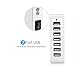 BAKTH 45W/8-Amp 7-Port USB Wall Desktop Fast Charging Station for iPhone 6 Plus 5S 5C 5 4S, iPad Air 2 Mini 3, Samsung Tablets, Galaxy S6, Galaxy Note 4 3 2, LG G3, More Smartphones and Tablets - White