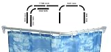 EuroShowers Combi Curtain Rail – White 59410