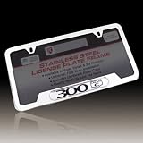 Chrysler 300 HEMI C Silver Polished Stainless Steel License Frame