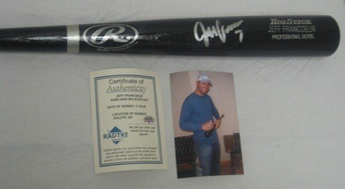 Jeff Francoeur Autographed/Hand Signed Rawlings Big Stick Black Baseball Bat