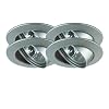 Paulmann 99454 Premium Zink-Aluguss-Einbauleuchten Set schwenkbar Chrom matt