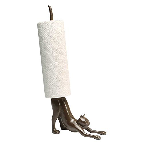 Paper towel stand - yoga cat cast iron holder - exclusi…