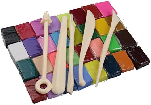5 Tools+32 Colors Polymer Clay Fimo Block Modelling Moulding Sculpey DIY Toys