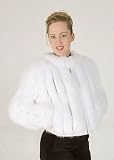 White Fox Fur Zippered Jacket
