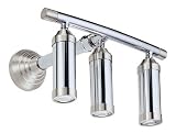 Danze D461661CBN 7-Inch Triple-Cylinder Showerhead, Chrome with Brushed Nickel Accents