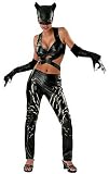 Catwoman Leather Look Costume with Pants, Bra Top, Glovelets and Headpiece