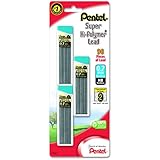 Pentel Super Hi-Polymer Lead Refill , 0.7  mm Medium, HB, 90 Pieces of Lead (C27BPHB3-K6)