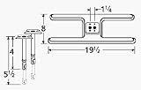 'Burner Asmby, H Twn 1.25 , Ss, 19.5 X 8; Chb, Pk'