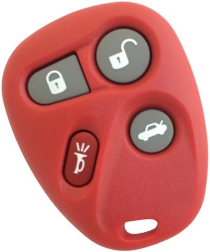 Discount Keyless Red Replacement 4 Button Automotive Keyless Entry Remote Control Transmitter Compatible with GM Vehicles 10443537