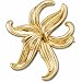 14Kt Yellow Gold Six-Petal Flower Brooch Pin